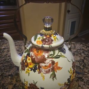 MacKenzie-Childs Ceramic Base with Gold Accent